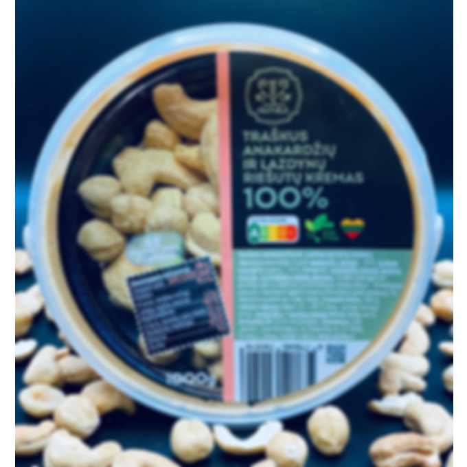 Lazdynų - anakardžių riešutų kremas